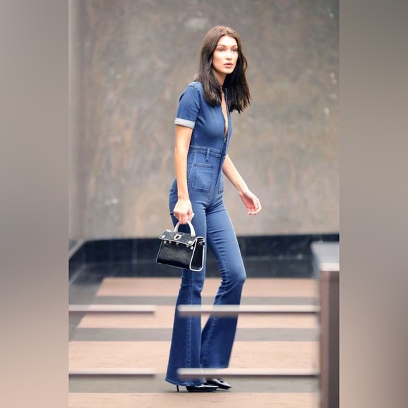 Bella Hadid Denim Jumpsuit - Picture 2 of 7